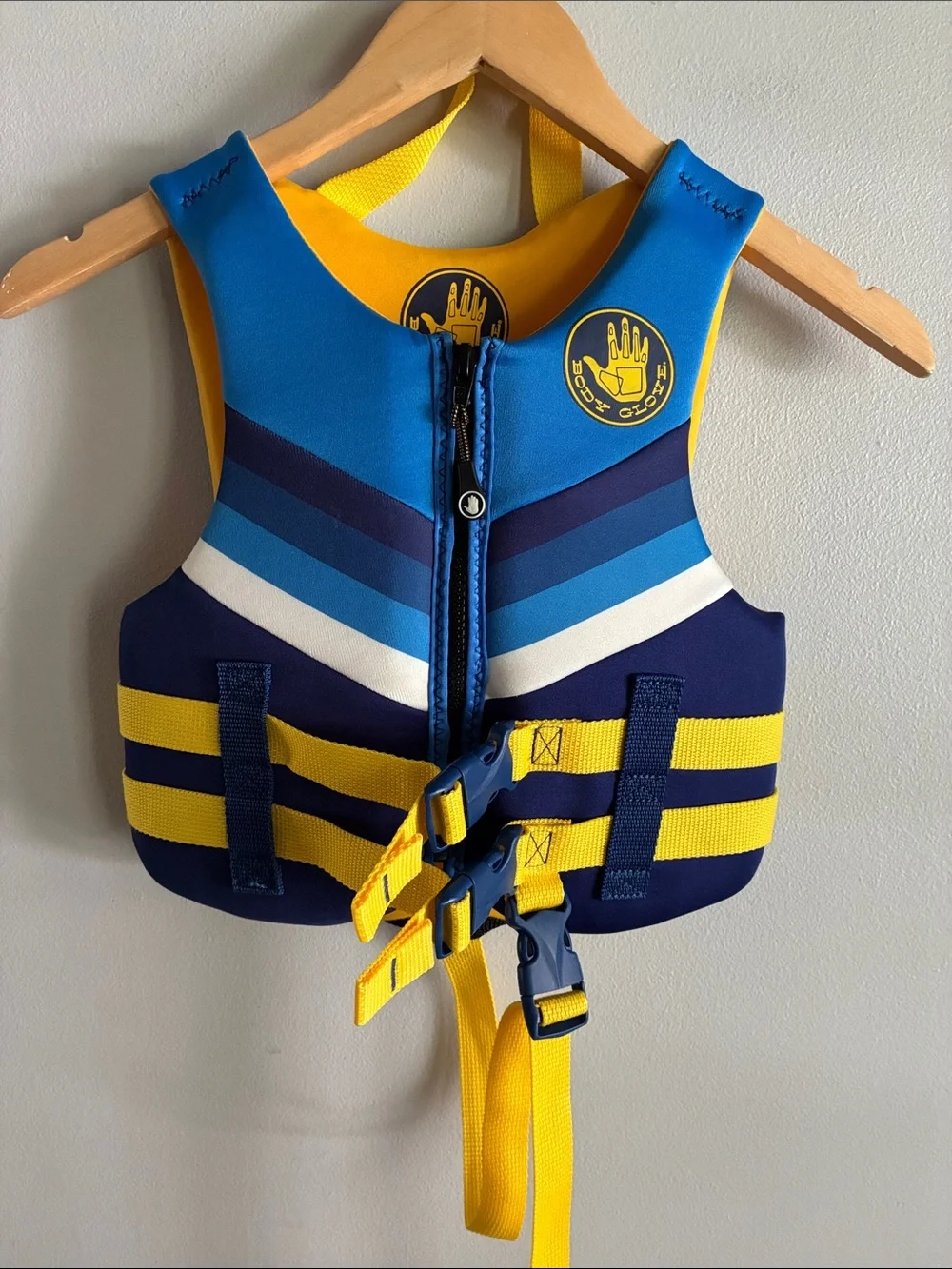 Body Glove Child Life Jacket Vest Blue Yellow 33-55 lbs USCG Approved